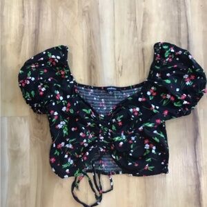 Floral Puff Sleeve Top